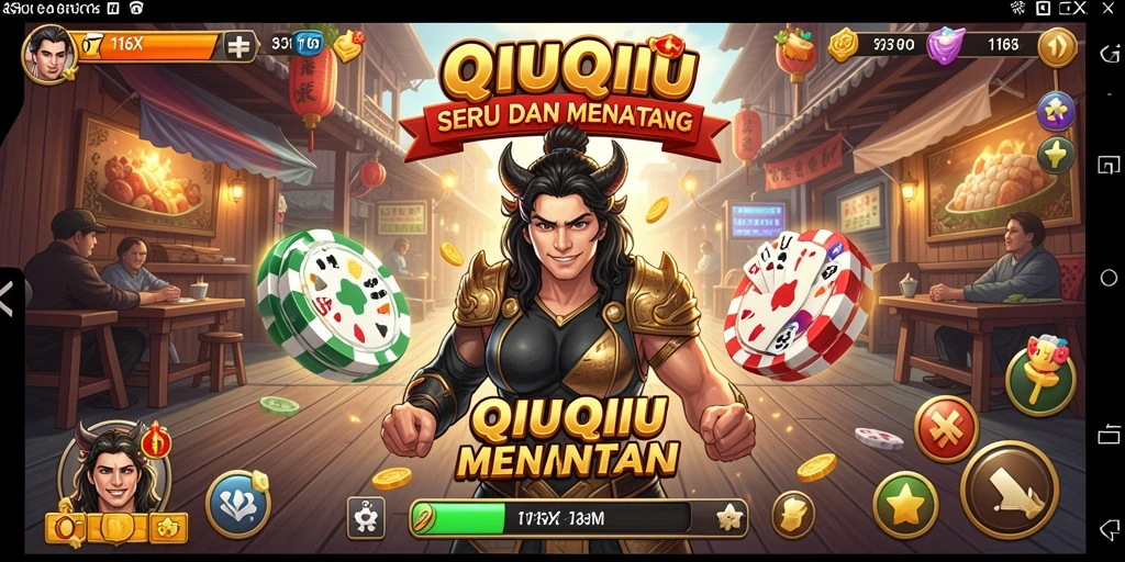 Tampilan gameplay QiuQiu yang seru dan menarik