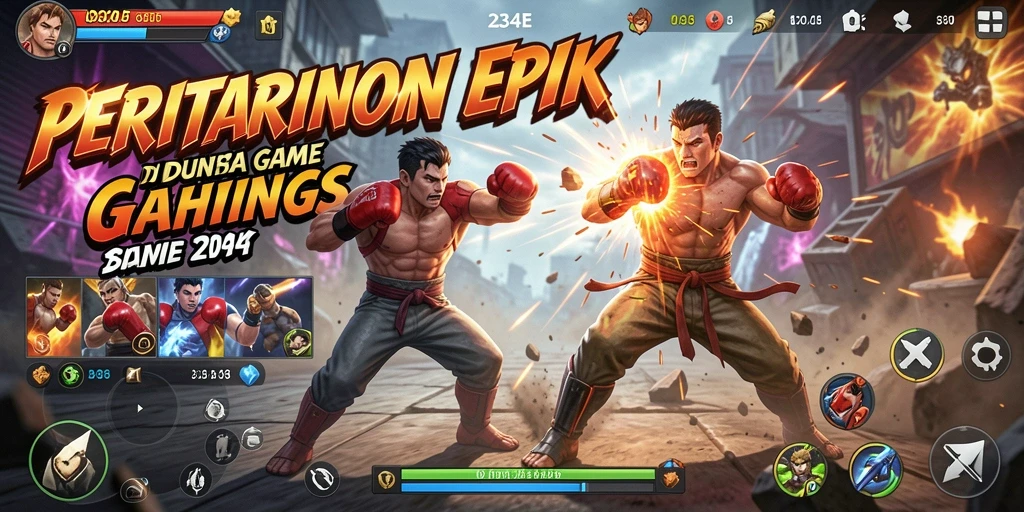 Tampilan gameplay mendebarkan di 234E dengan pertarungan penuh aksi.
