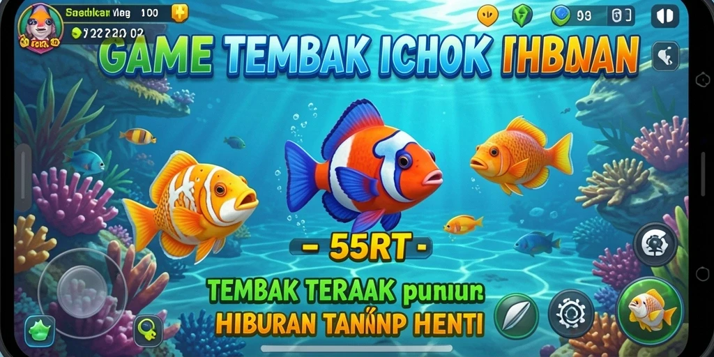 Tampilan gameplay yang menegangkan dalam Tembak Ikan 55RT.