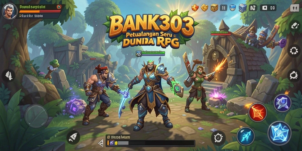 Tampilan gameplay BANK303 yang menakjubkan dalam pertarungan RPG.