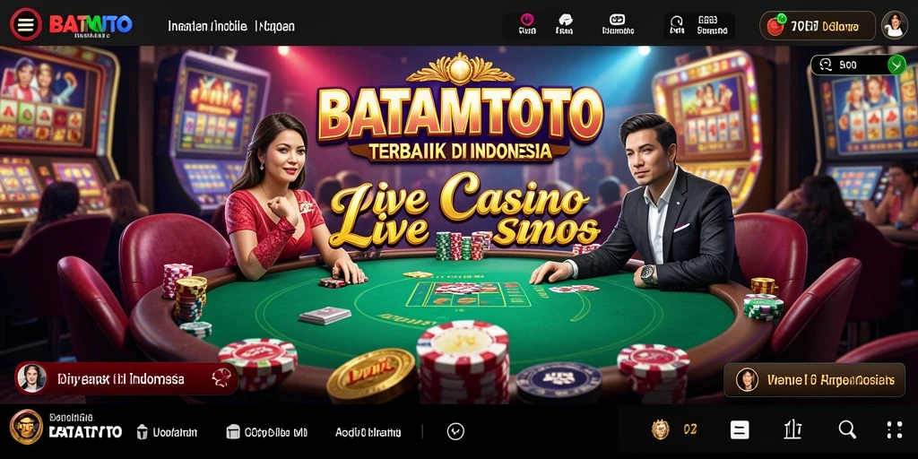 Tampilan permainan Live Casino yang mendebarkan di BATAMTOTO.