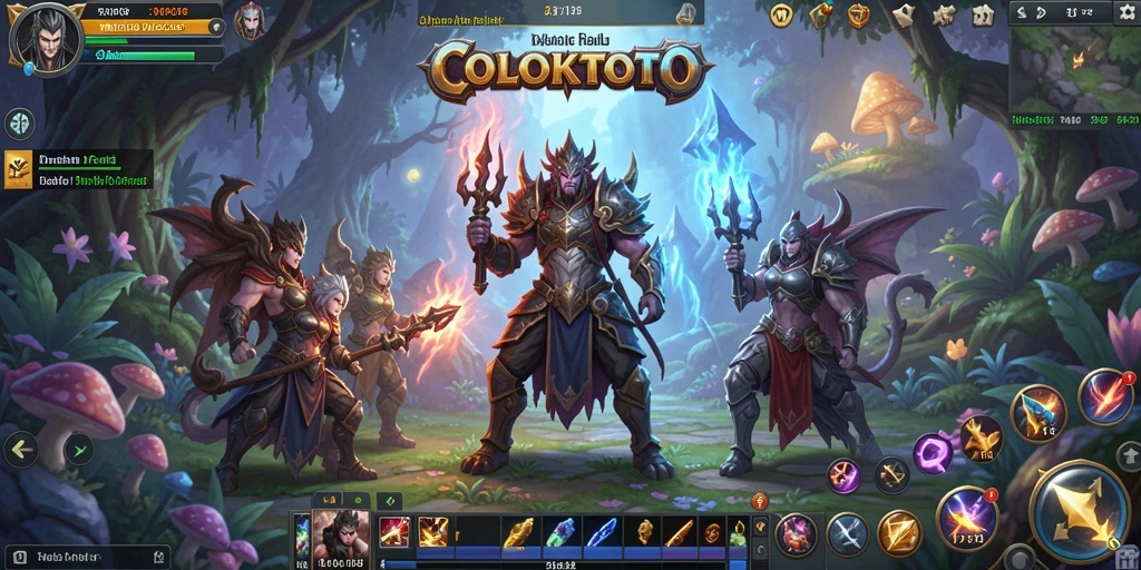 Screenshot utama gameplay COLOKTOTO menunjukkan aksi seru petualangan MMORPG.