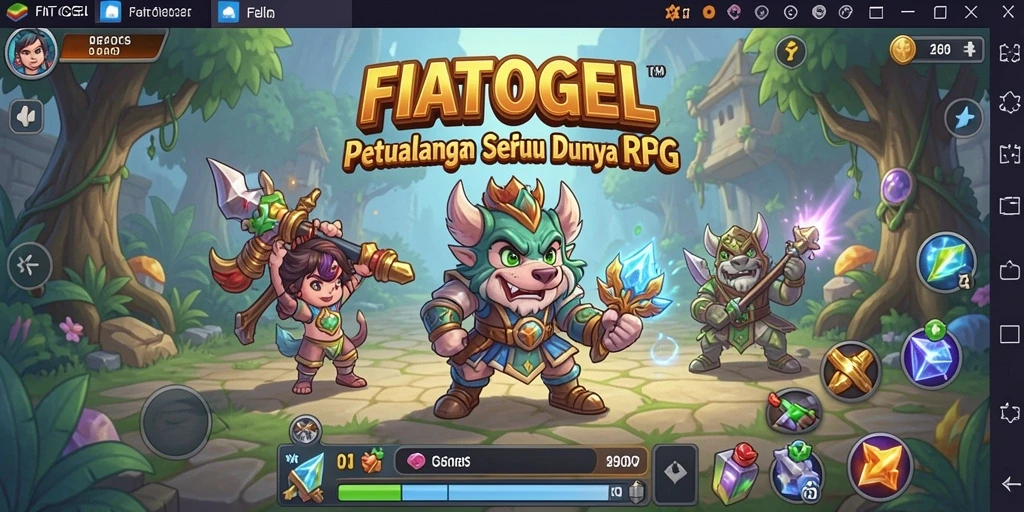 Gameplay FIATOGEL menampilkan aksi RPG yang seru dan interaktif.