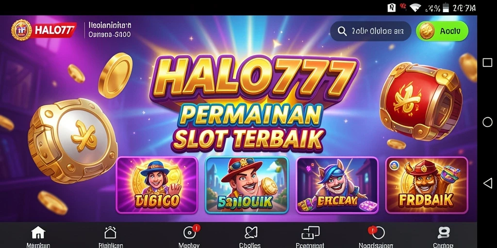 Tampilan gameplay menarik dari permainan Slot HALO777.