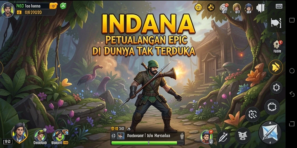 Tampilan gameplay INDAAA yang mendebarkan di dunia petualangan.