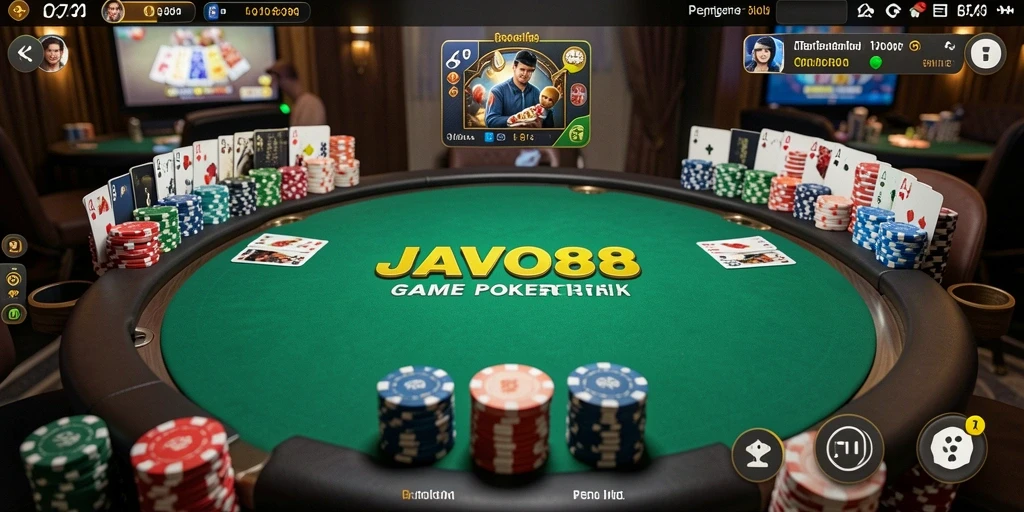 Tampilan permainan Poker yang menarik dan mendebarkan di JAVO88.