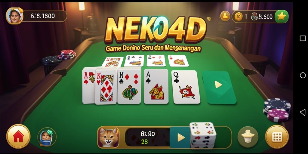 Tampilan gameplay seru dari NEKO4D yang menyuguhkanaksi domino.