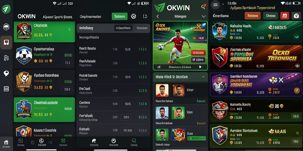 Tampilan menarik dari antarmuka pengguna OKWIN dalam taruhan Sportsbook.