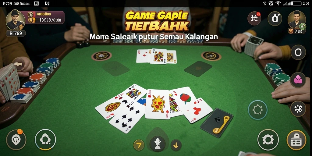 Tampilan gameplay Gaple di RR789 yang seru dan interaktif.
