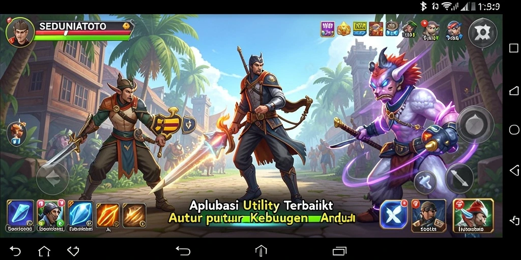 Tampilan utama SEDUNIATOTO dengan fitur Utility yang lengkap.