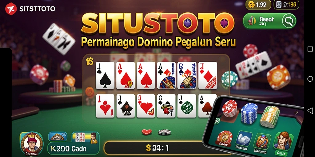 Screenshot utama SITUSTOTO menampilkan gameplay seru dalam permainan Domino.