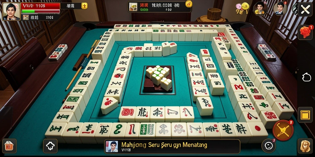 Screenshot gameplay VW108 menunjukkan aksi mencocokkan ubin Mahjong yang seru.
