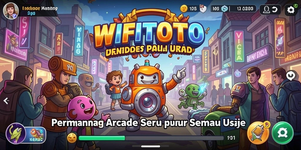 Screenshot gameplay WIFITOTO menampilkan aksi seru di dalam arcade.